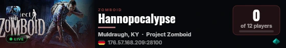 Hannopocalypse live status badge