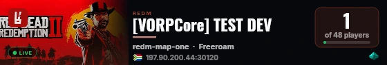 [VORPCore] TEST DEV live status badge