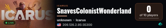 SnavesColonistWonderland live status badge