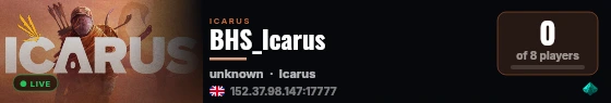 BHS_Icarus live status badge