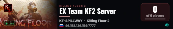 EX Team KF2 Server live status badge