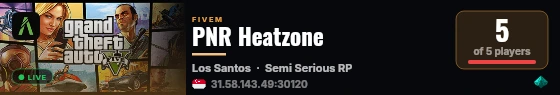 PNR Heatzone live status badge