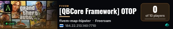 [QBCore Framework] OTOP live status badge