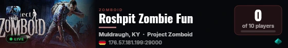 Roshpit Zombie Fun live status badge