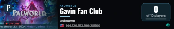 Gavin Fan Club live status badge