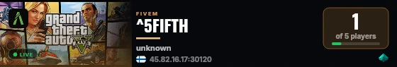 ^5FIFTH live status badge