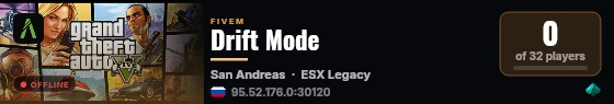 Drift Mode live status badge