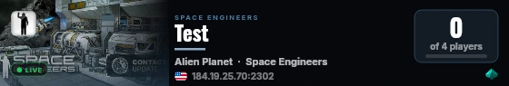 Test live status badge