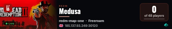 Medusa live status badge