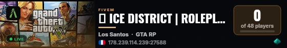 default FXServer live status badge