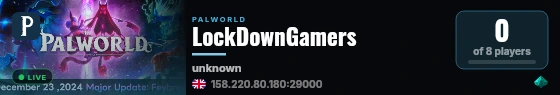 LockDownGamers live status badge