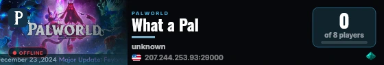 What a Pal live status badge
