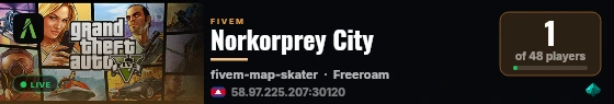 Norkorprey City live status badge