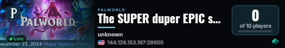 The SUPER duper EPIC server live status badge