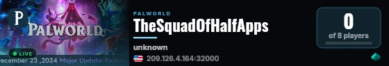 TheSquadOfHalfApps live status badge