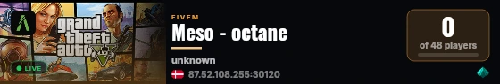 Meso - octane live status badge