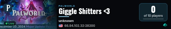 Giggle Shitters <3 live status badge
