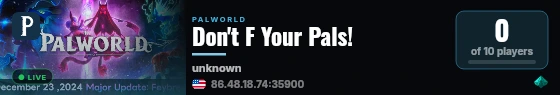 Don't F Your Pals! live status badge
