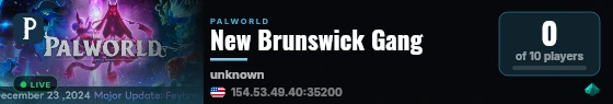 New Brunswick Gang live status badge