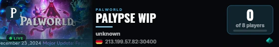 PALYPSE WIP live status badge