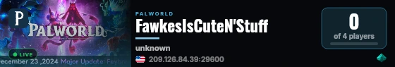 FawkesIsCuteN'Stuff live status badge