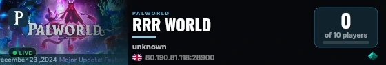 RRR WORLD live status badge