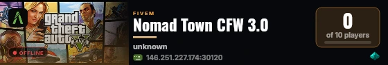 Nomad Town CFW 3.0 live status badge
