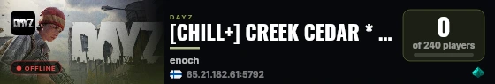 [CHILL+] CREEK CEDAR * X10 LOOT * CARS+ * QUESTS * CHERNO #2 live status badge
