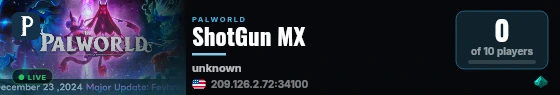 ShotGun MX live status badge