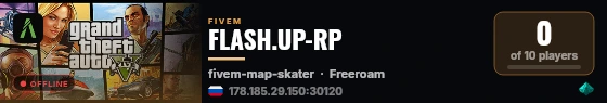 FLASH.UP-RP live status badge