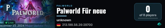 Palworld Für neue live status badge