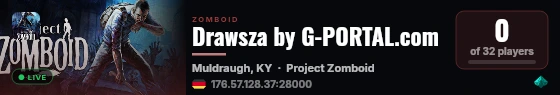 Drawsza by G-PORTAL.com live status badge