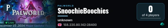 SnoochieBoochies live status badge