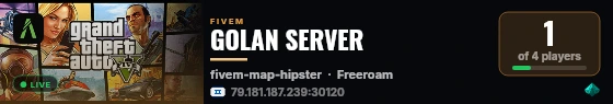 GOLAN SERVER live status badge