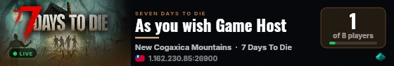 As you wish Game Host live status badge