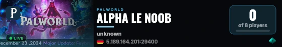 ALPHA LE NOOB live status badge