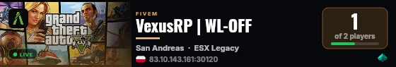 VexusRP | WL-OFF live status badge