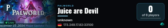 Juice are Devil live status badge
