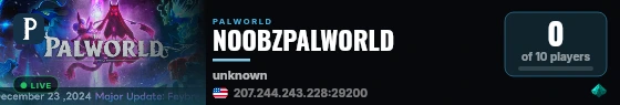 NOOBZPALWORLD live status badge