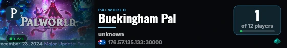 Buckingham Pal live status badge