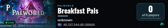 Breakfast Pals live status badge