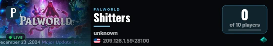 Shitters live status badge