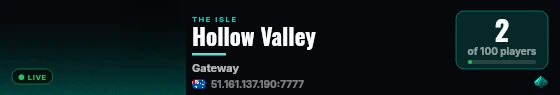 Hollow Valley live status badge