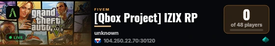 [Qbox Project] IZIX RP live status badge