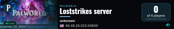 Loststrikes server live status badge