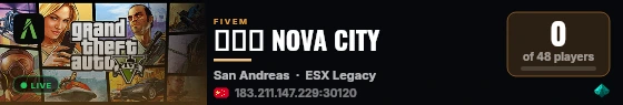 诺瓦城 NOVA CITY live status badge