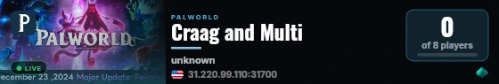 Craag and Multi live status badge