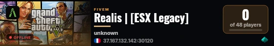 Realis | [ESX Legacy] live status badge
