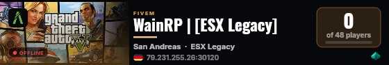 WainRP | [ESX Legacy] live status badge