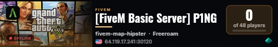 [FiveM Basic Server] P1NG live status badge
